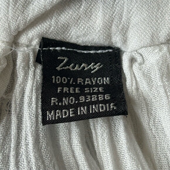 Zury Maxi Dress Womens One Size White Tribal Border Print V-Neck Sleeveless Boho - Picture 2 of 10